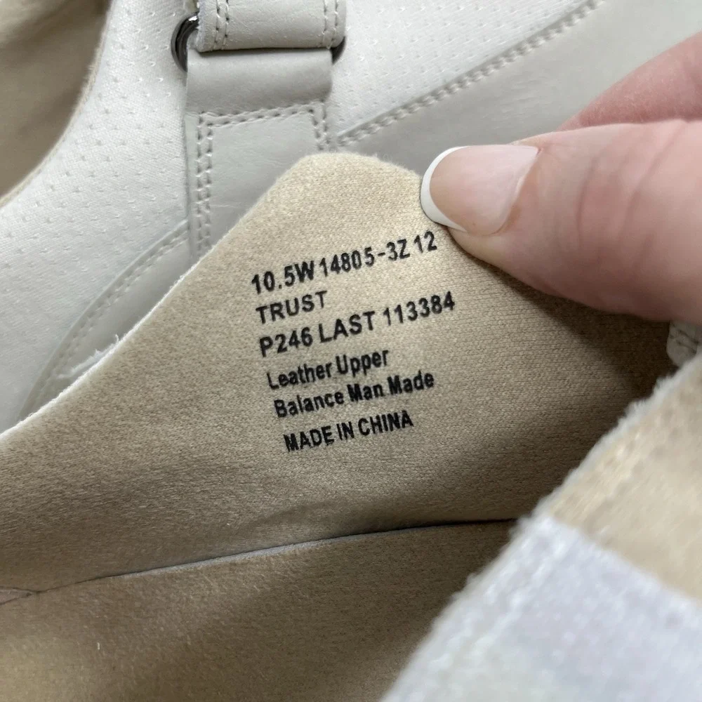 DREW ivory leather